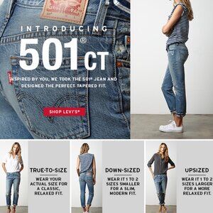 Levi’s 501CT Button Fly Light Wash Distressed Jeans Sz 33w - shipping incl